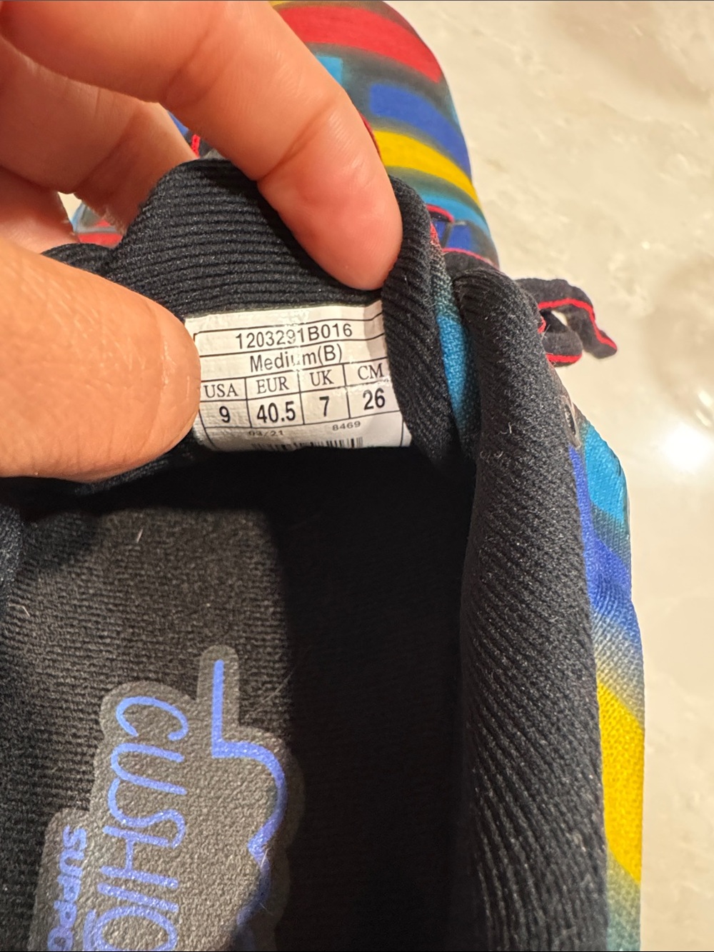 Brooks Multicolor Sneakers - Blue, Yellow & Pink Accents - Picture 5 of 6